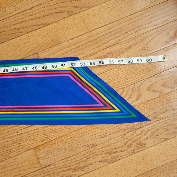 Vera Neumann Ribbon Scarf Retro Rainbow 60" Rectangle - Picture 5 of 6